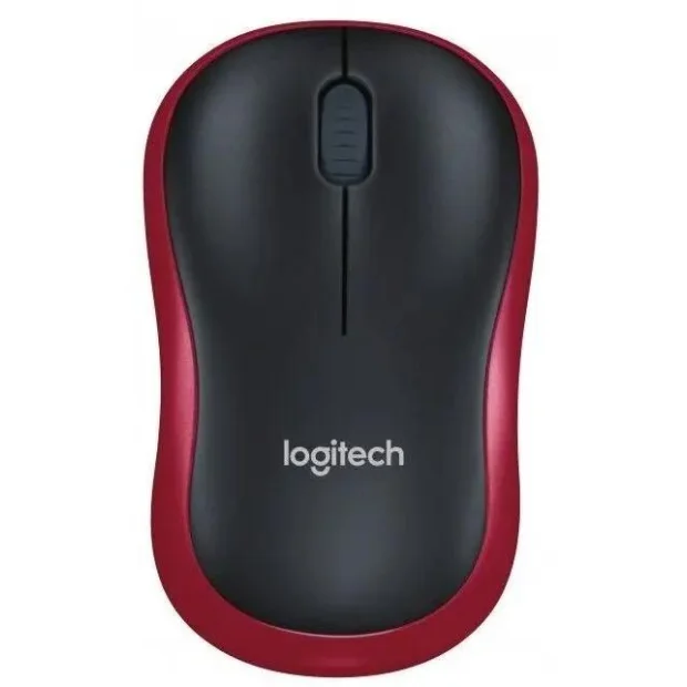 Мышь Logitech M186 (черный/красный)